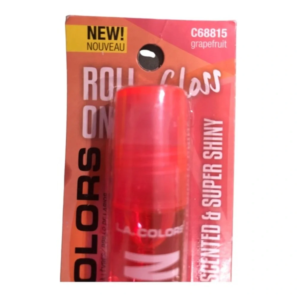 3pk grapefruit & cucumber/melon flavored scented & super shiny roll-on lip gloss